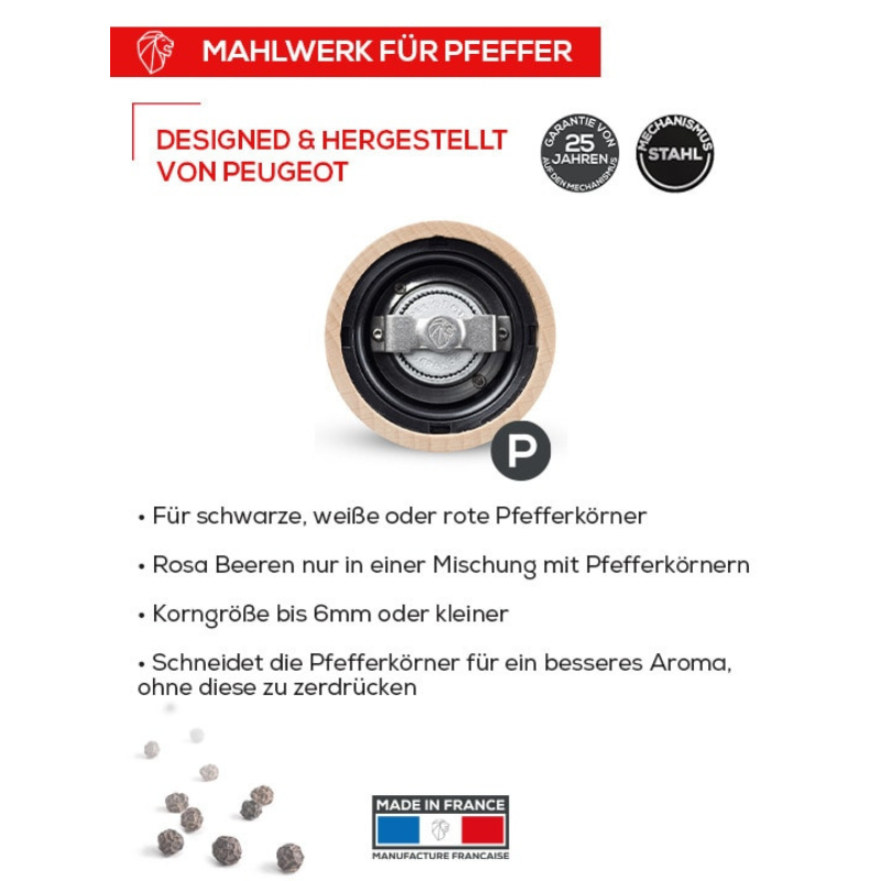 Pfeffermühle "Paris u' Select" schwarz lackiert