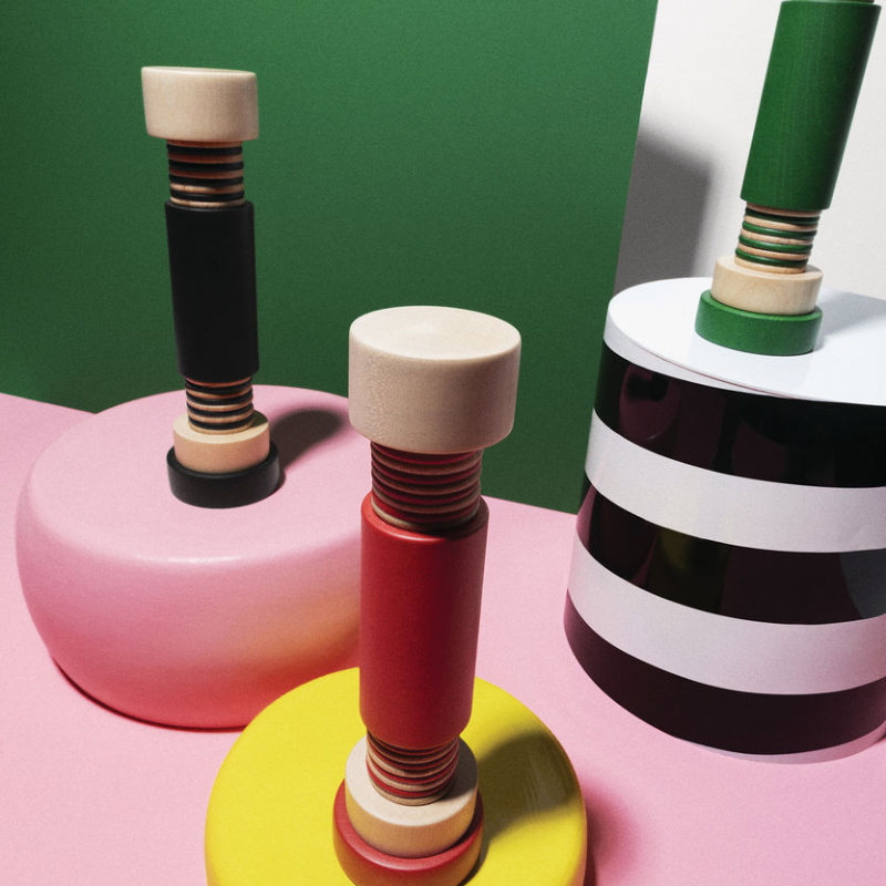 Salz- & Pfeffermühle aus Buchenholz - Grün