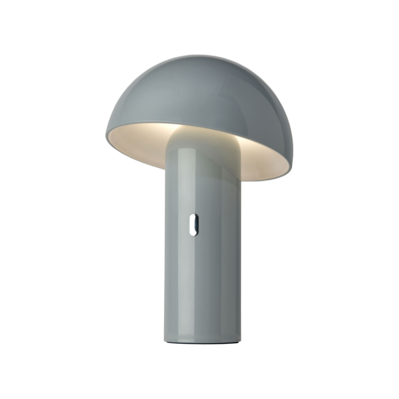 Sompex LED Indoor Tischleuchte Svamp das OriginalI  in der Farbe Grau auf einem weißen Hintergrund