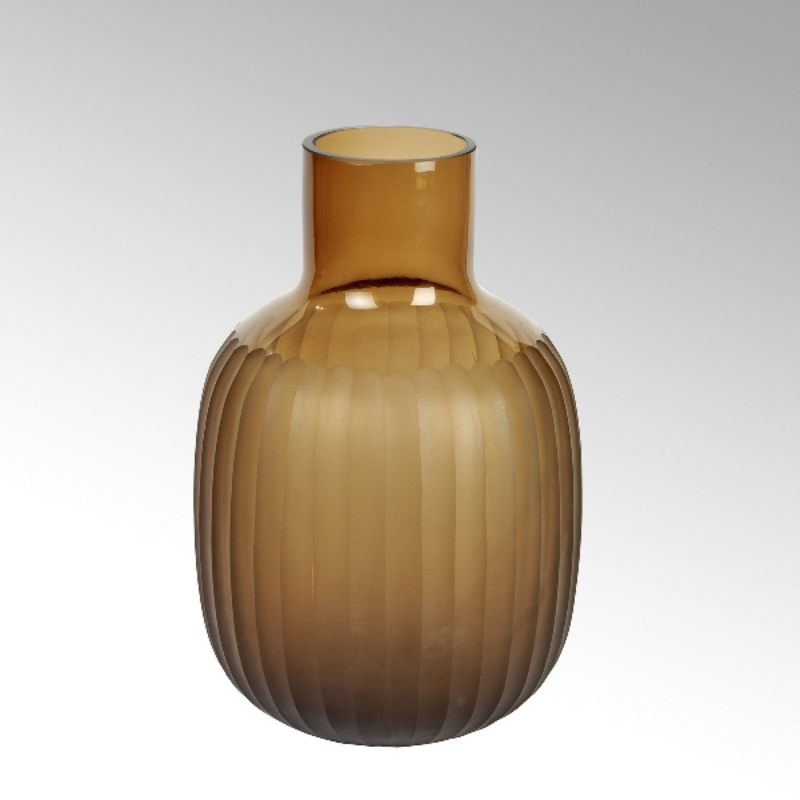 Cotto Wohnen Lambert Bronzino Glas Vase  Nougat