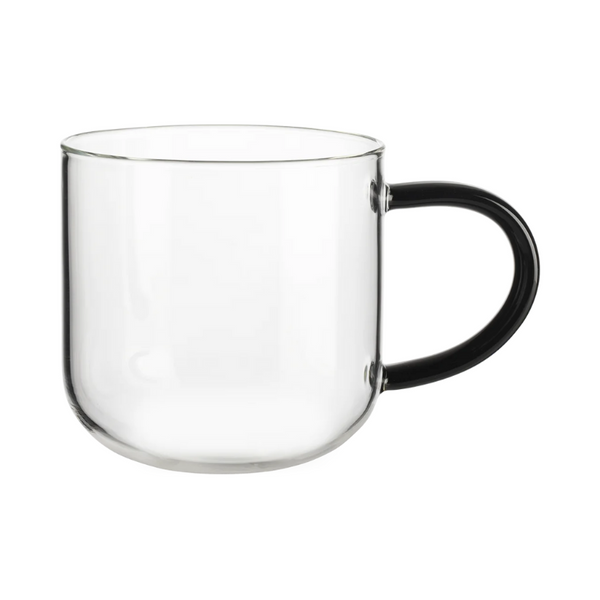 ASA Selection Glas Henkelbecher Black ohne Inhalt auf weißem Hintergrund