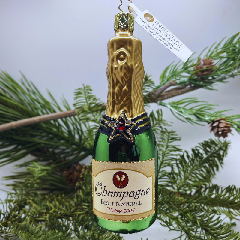 Champagner Weihnachtsanhänger