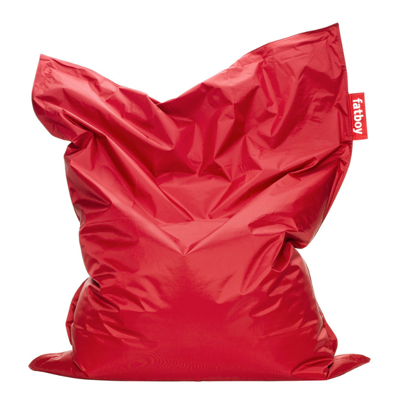 Fatboy Sitzsack Original Indoor aus Nylon auf einem weißen Hintergrund in der Farbe Rot