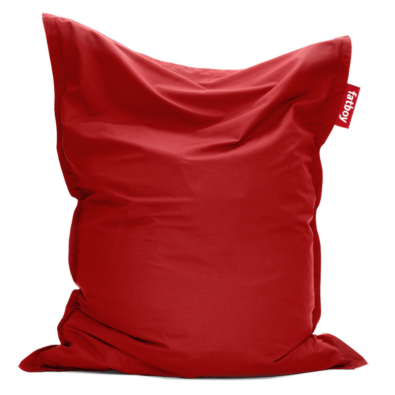 Fatboy Sitzsack Original Outdoor auf weißem Hintergrund in der Farbe Rot