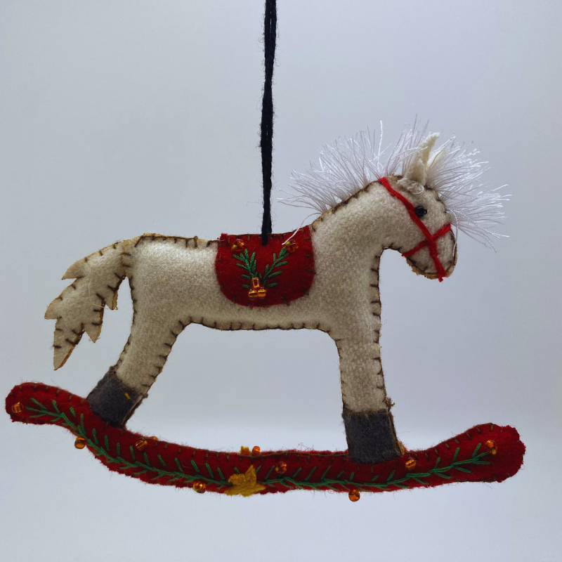 Filz-Weihnachtsanhänger "Schaukelpferd"