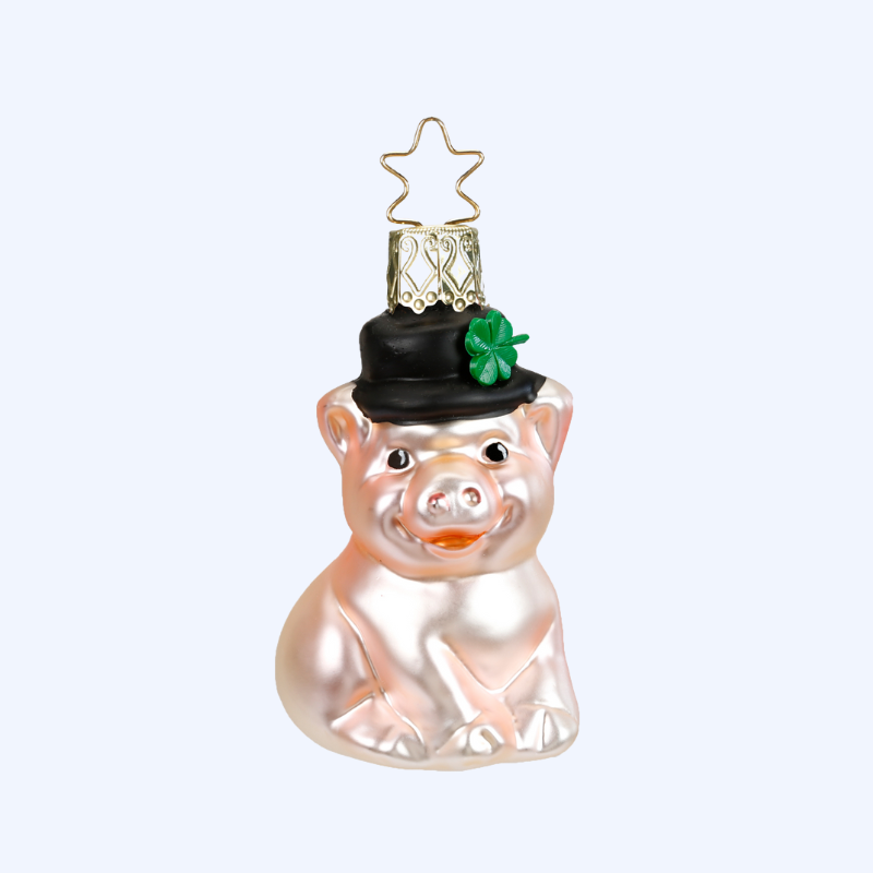Glücksferkel Weihnachtsanhänger