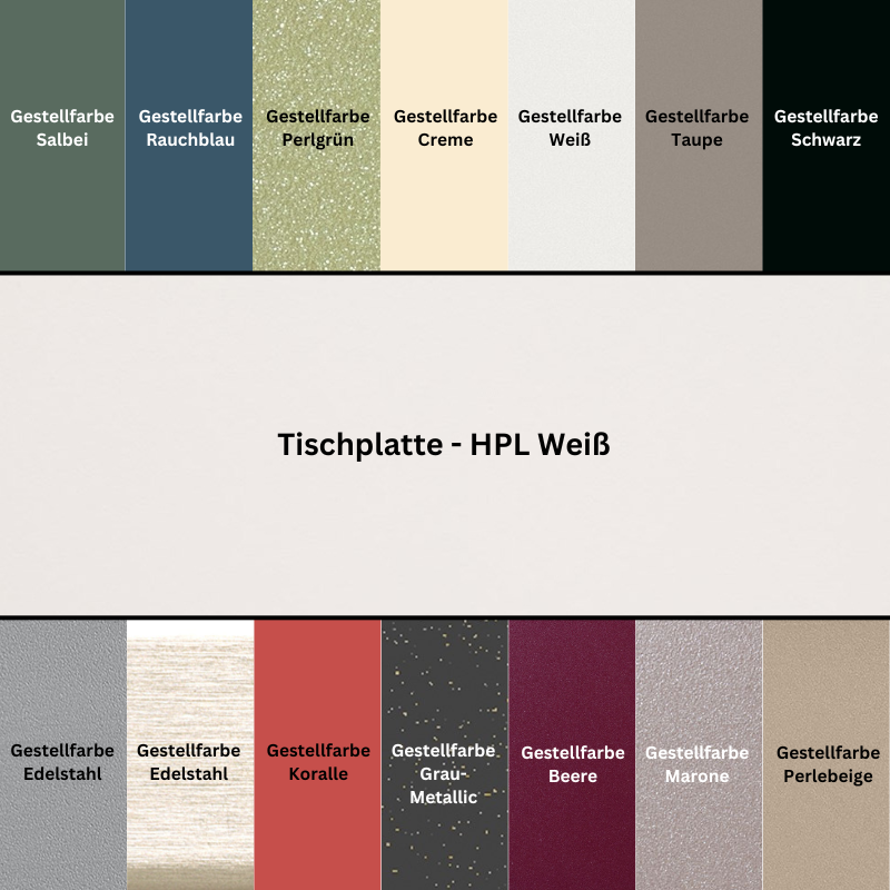 Beistelltisch "Trio" (Eckig) 69 x 69 cm (HPL weiß)