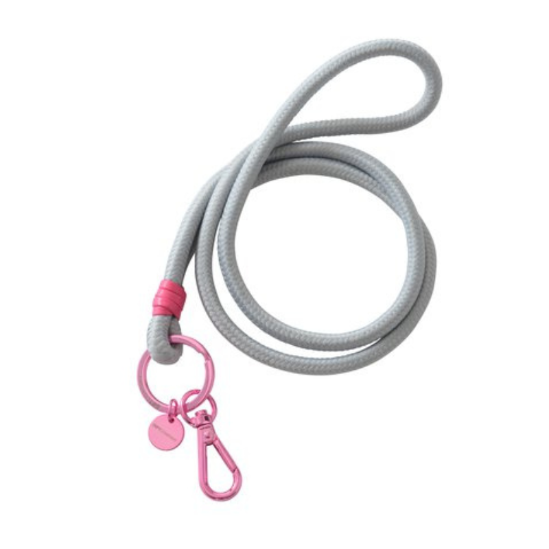 Handykette Schlüsselband Metropolitan grau/pink