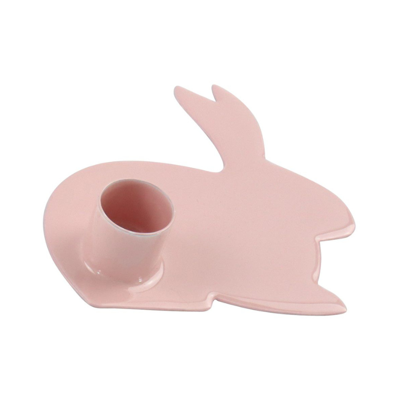 Kerzenhalter Hase rosa