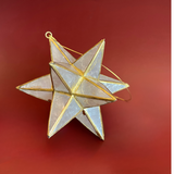 Kinta Weihnachtsbaumschmuck Stern Sputnik offwhite gold liegend