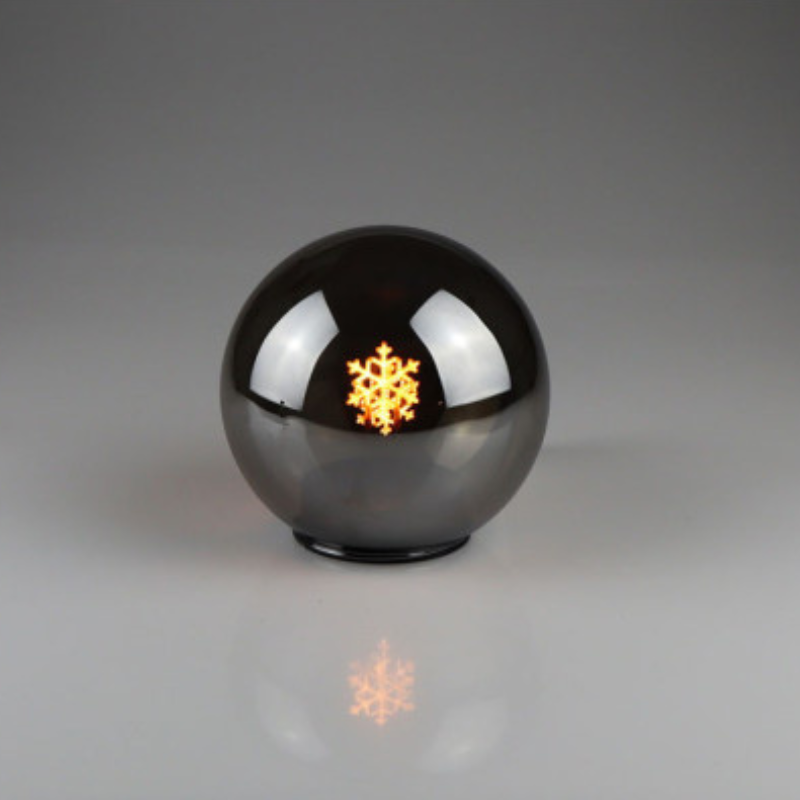 LED Kugel "Snowflake" aus Glas
