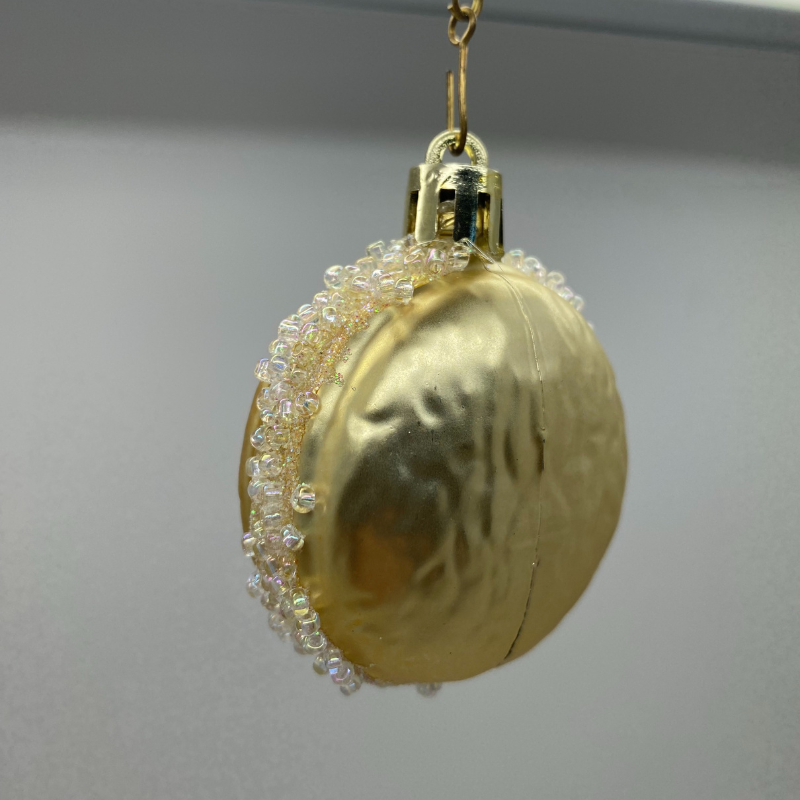 Weihnachtsbaumanhänger Macaron gold