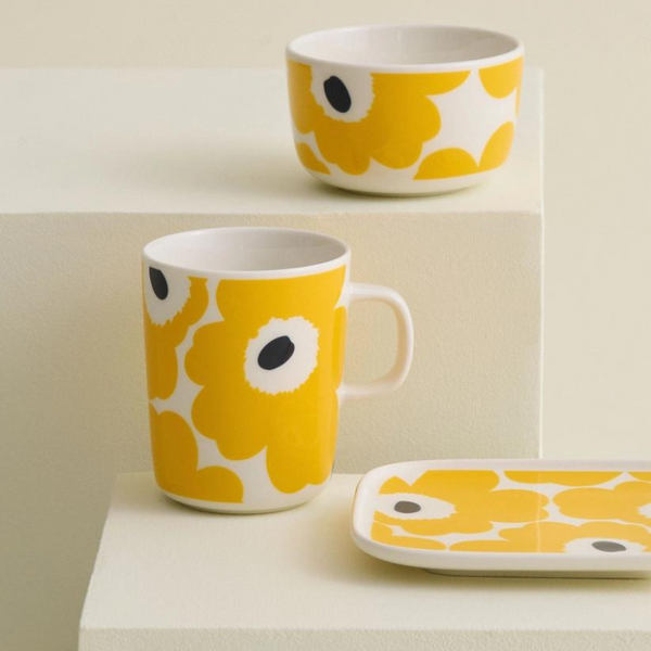 Marimekko Geschirr Oiva Unikko Gelb