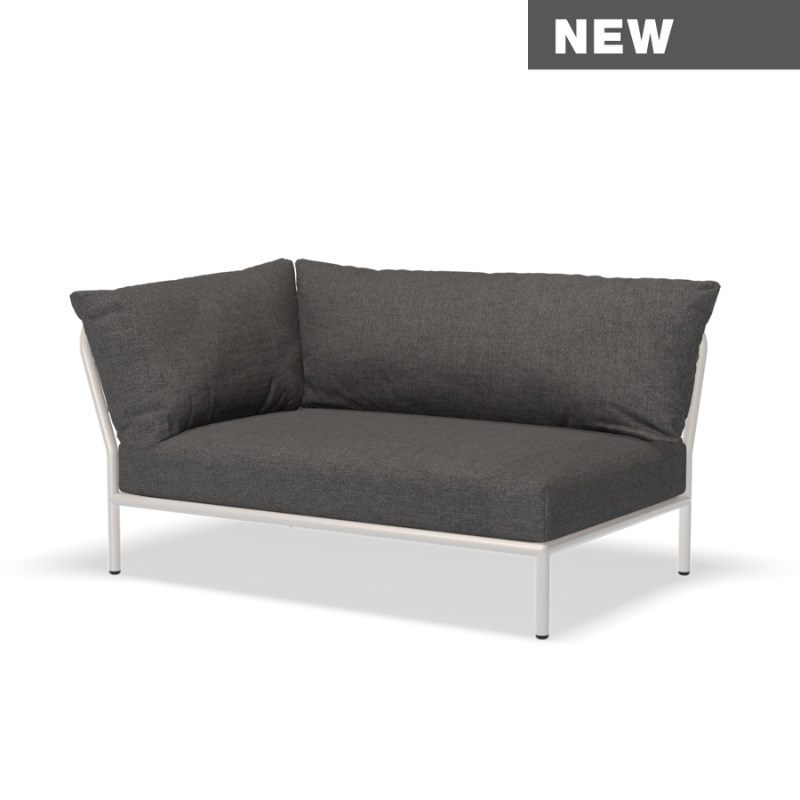 Lounge Eckelement "Level 2 " schmal Links - Muted White