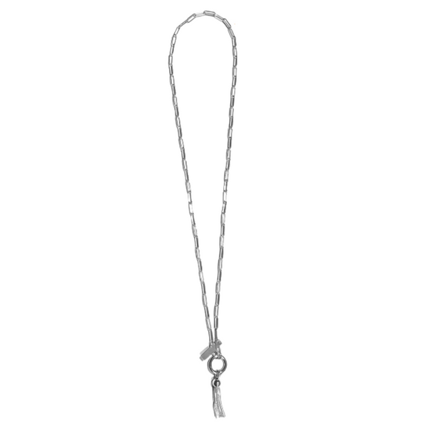 Silberkette Paperclip, 80cm