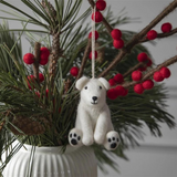 Gry & Sif Christmas Dekoration sitzender Eisbär an einem Zweig