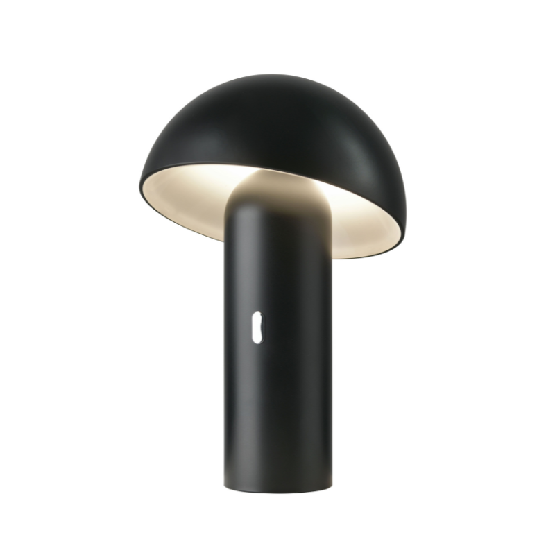 Sompex LED Indoor Tischleuchte Svamp das OriginalI in der Farbe Schwarz auf einem weißen Hintergrund