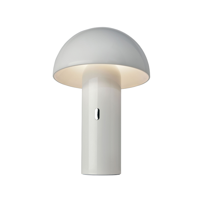 Sompex LED Indoor Tischleuchte Svamp das OriginalI in der Farbe Weiß auf einem weißen Hintergrund