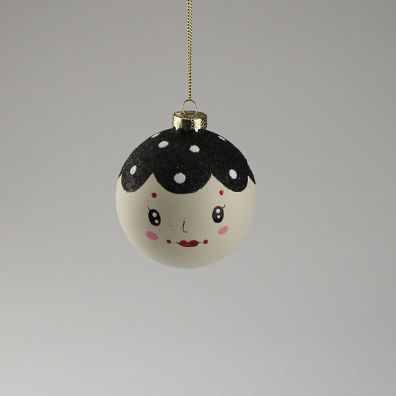 Weihnachtskugel Madame aus Glas