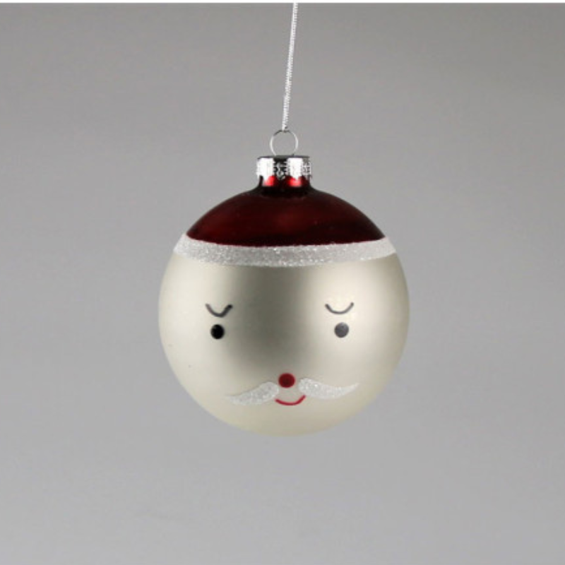 Weihnachtskugel "Nikolaus" aus Glas