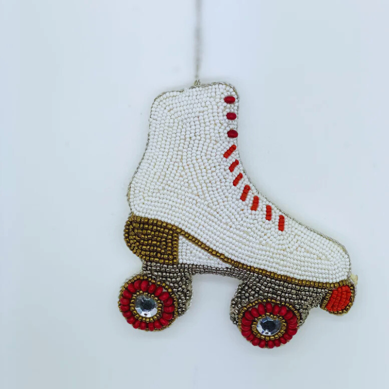 Weihnachtsschmuck weißer Rollerblade