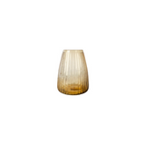 XLBOOM DIM Stripe Vase - mittel bernstein