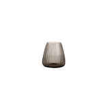 XLBOOM DIM Stripe Vase - klein rauchgrau