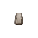 XLBOOM DIM Stripe Vase - mittel rauchgrau