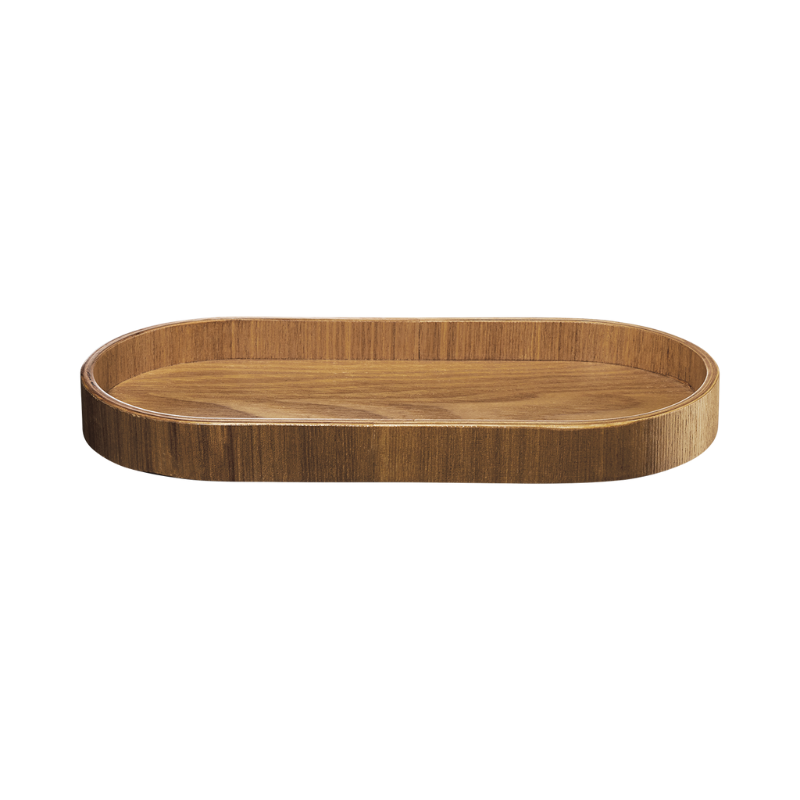 ASA Selection Holztablett mit Geschirr in moderner runder Form 23x11cm 