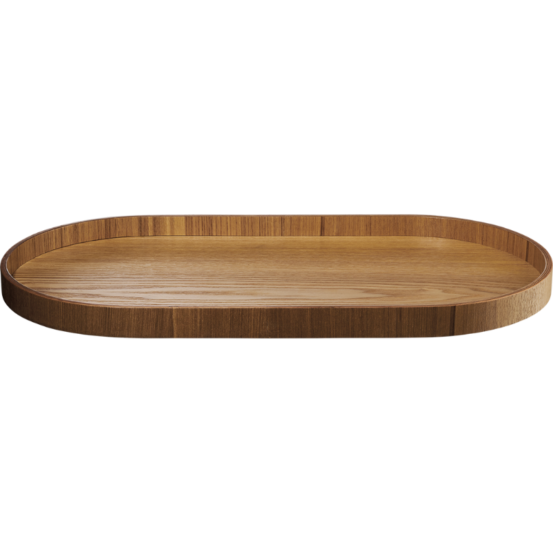 ASA Selection Holztablett mit Geschirr in moderner runder Form 44x22cm 