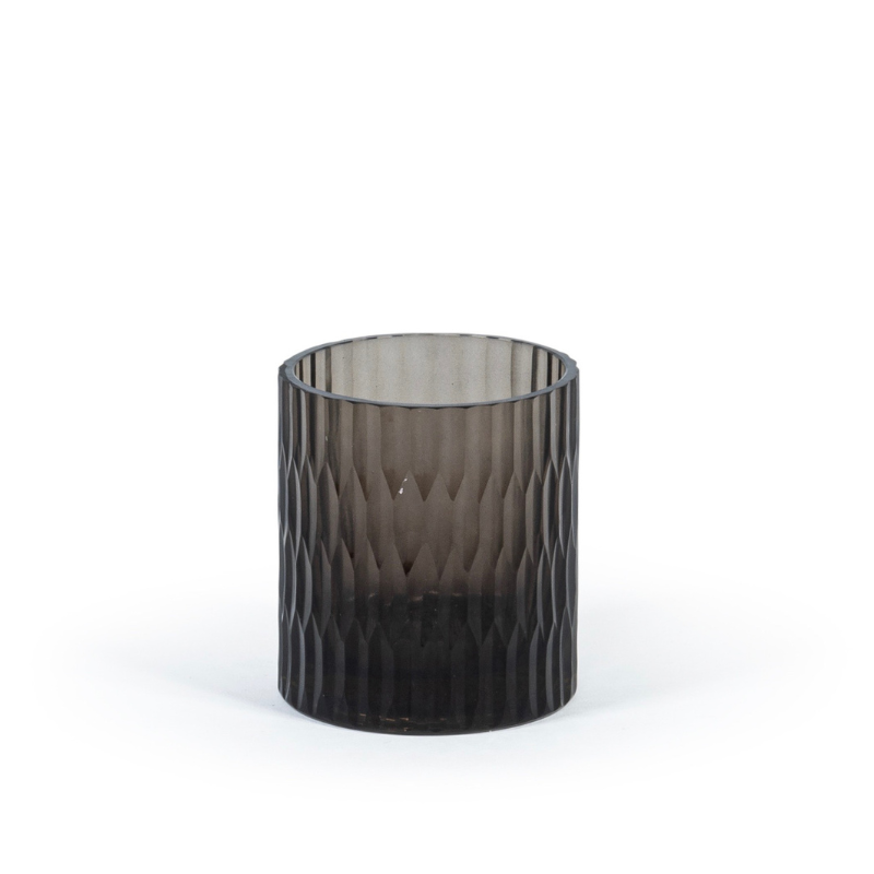 Dekocandle Teelicht Glas Amber Grey Smoke