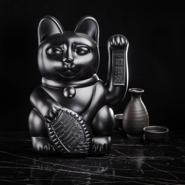 Cotto Wohnen Donkey Lucky Cat Winkekatze Large schwarz