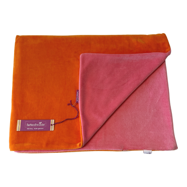 Cotto Wohnen FarbenfreundeLayOnMattentuchSoftorange-PinkPeachaufgeklappthorizontal