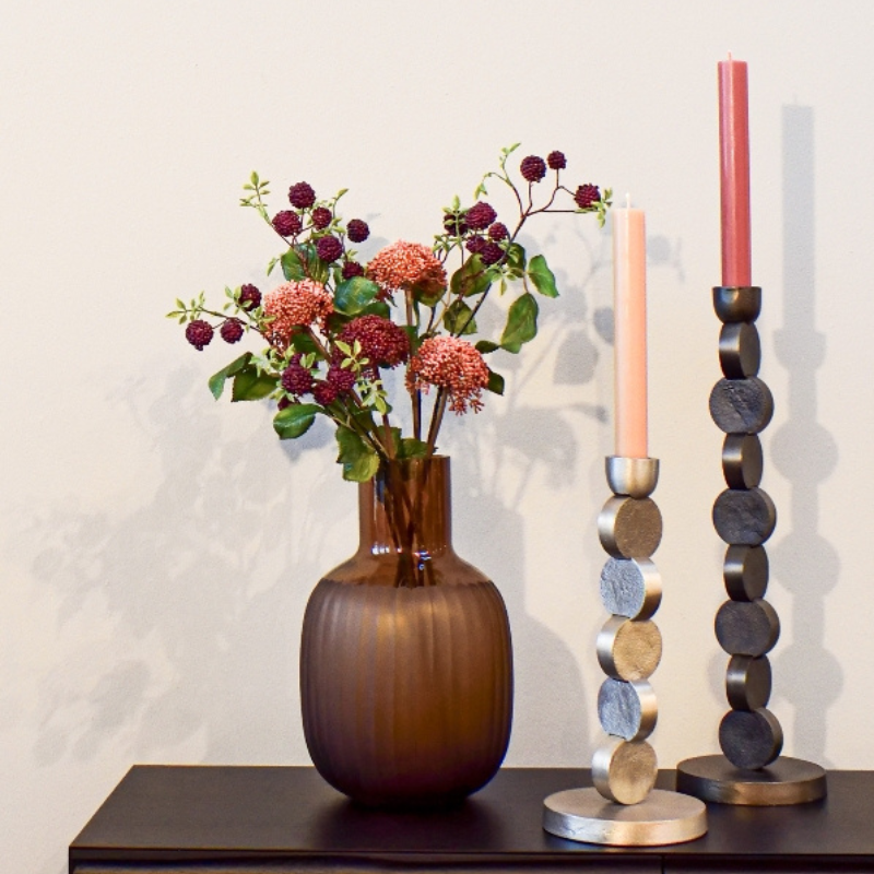 Lambert Bronzino Glas Vase Nougat