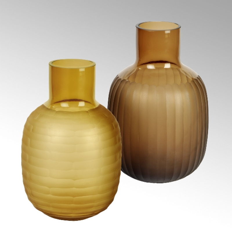Lambert Bronzino Glas Vase Honig & Nougat