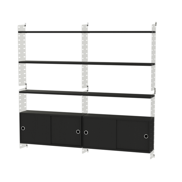 String Furniture Wohnzimmerregal für Bücher, Vasen und andere Deko