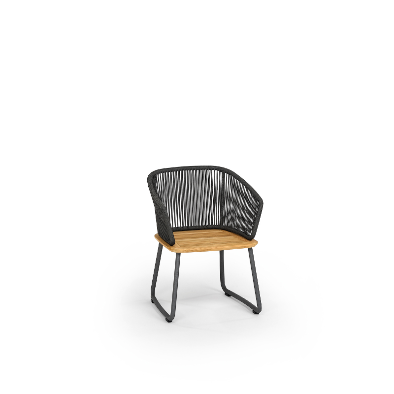 Dining Sessel "Denia" mit Teak Sitzfläche