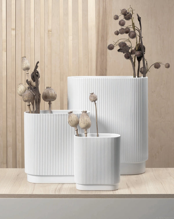 Cotto Wohnen Asa Selection Vase weiß - Art Deco